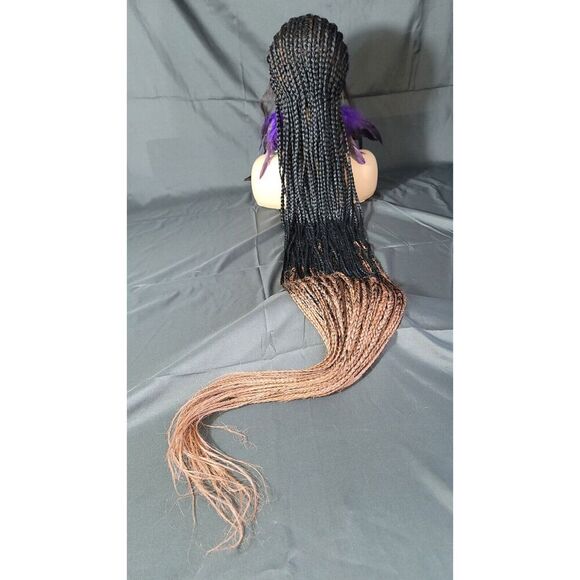 Braided wigs 100% handmade, long braids, long wig, stunning feeding cornrows - Picture 11 of 15
